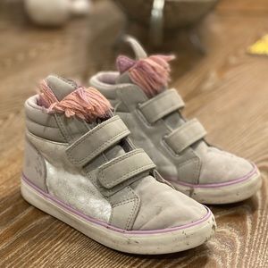 Silver unicorn boots